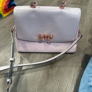 Ted Baker Pink Shoulder Bag with Rose Gold Hardware